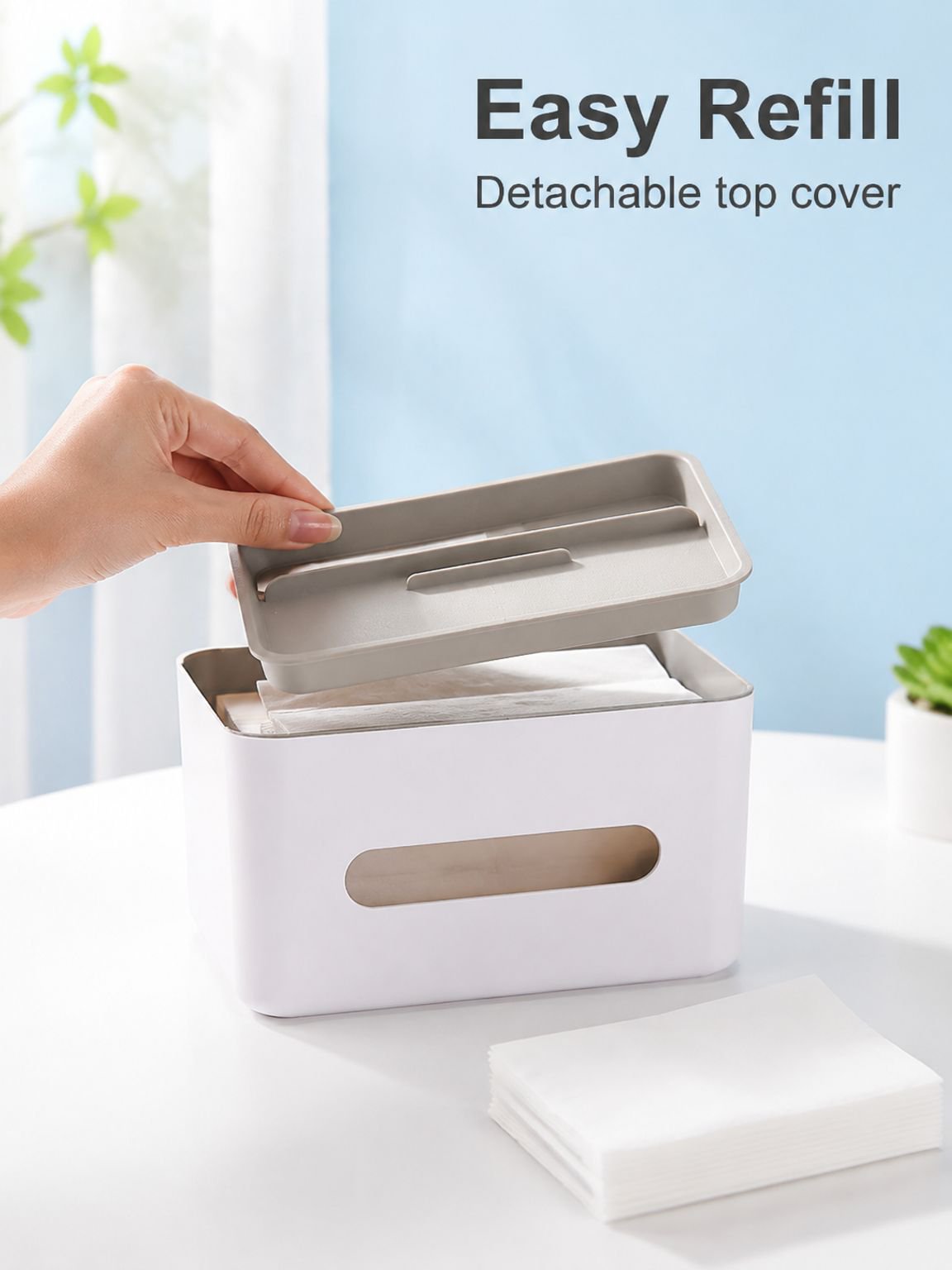 Bathroom tissue box plastic storage box