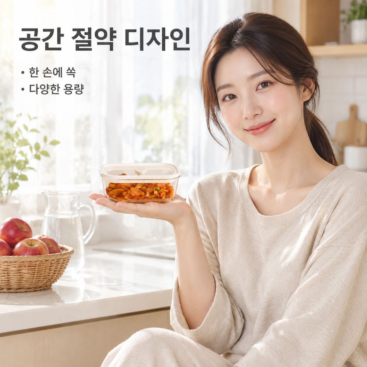 피클 및 김치 전용 유리 용기