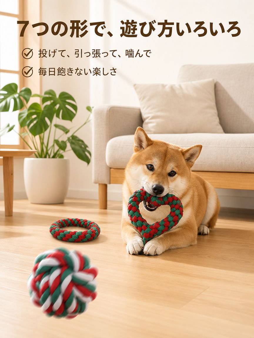 耐久犬用ロープおもちゃ