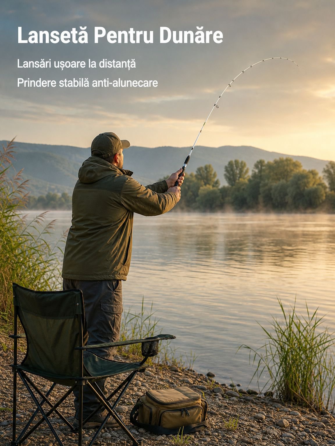 Lansetă de pescuit din fibră de sticlă