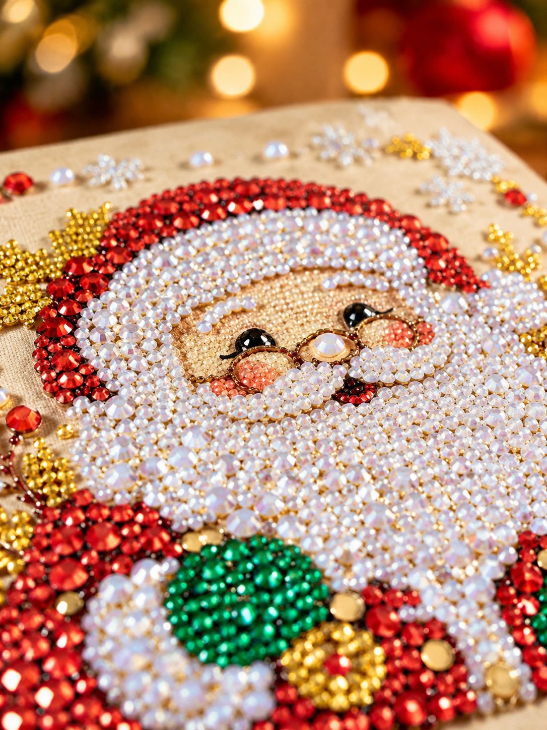 Neues 20x20 Weihnachtsperlen-Malset zum Selbermachen: Dekoratives Malen mit Weihnachtsmannmotiv