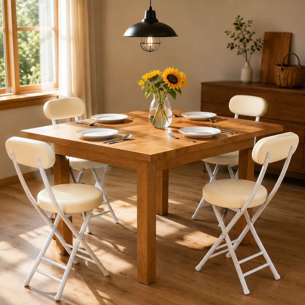 Portable folding chair with backrest for home use