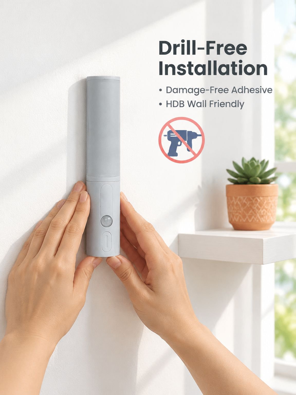 Portable wall-mounted night light