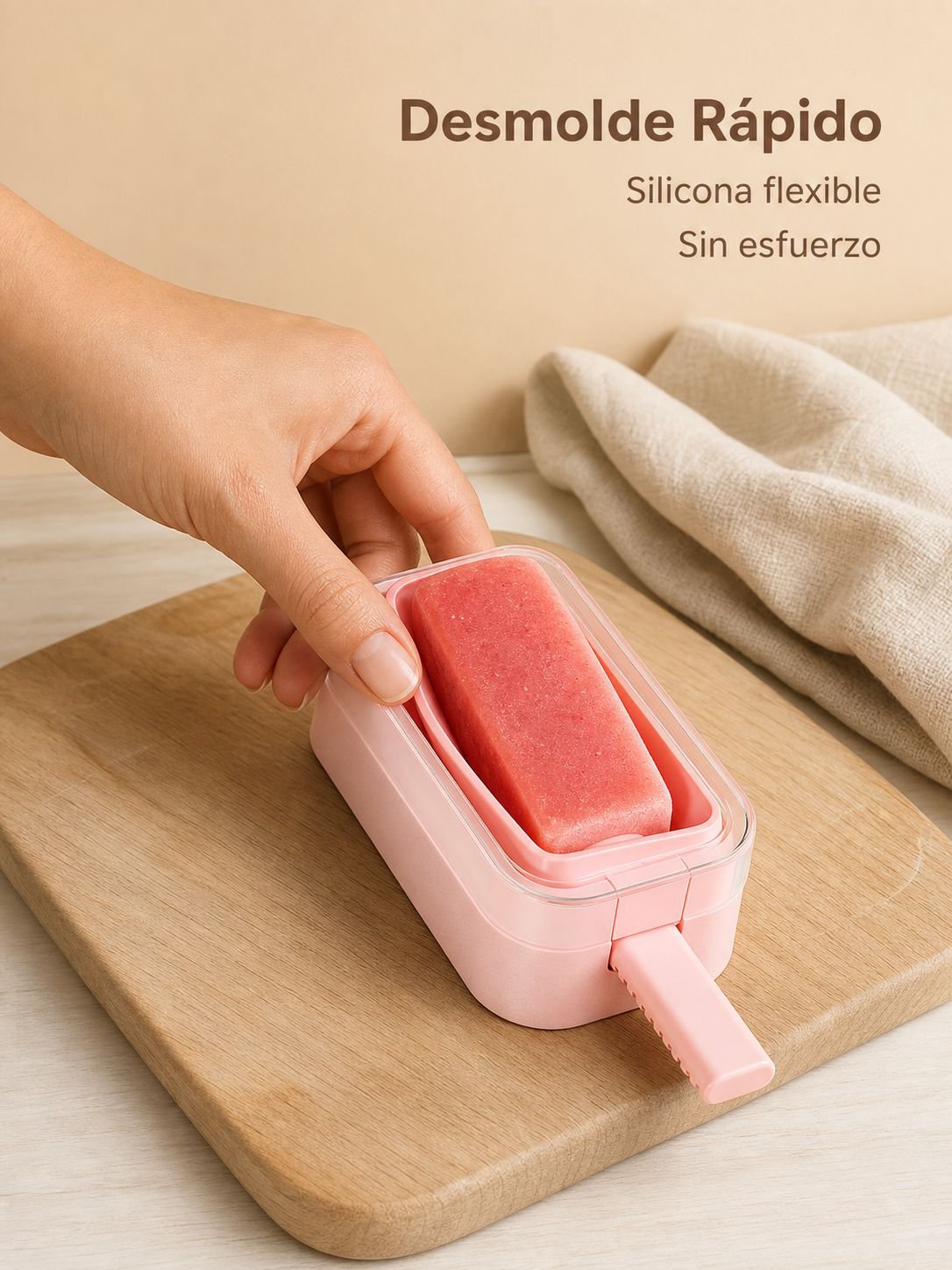 Molde de silicona de grado alimenticio para hacer polos y helados caseros