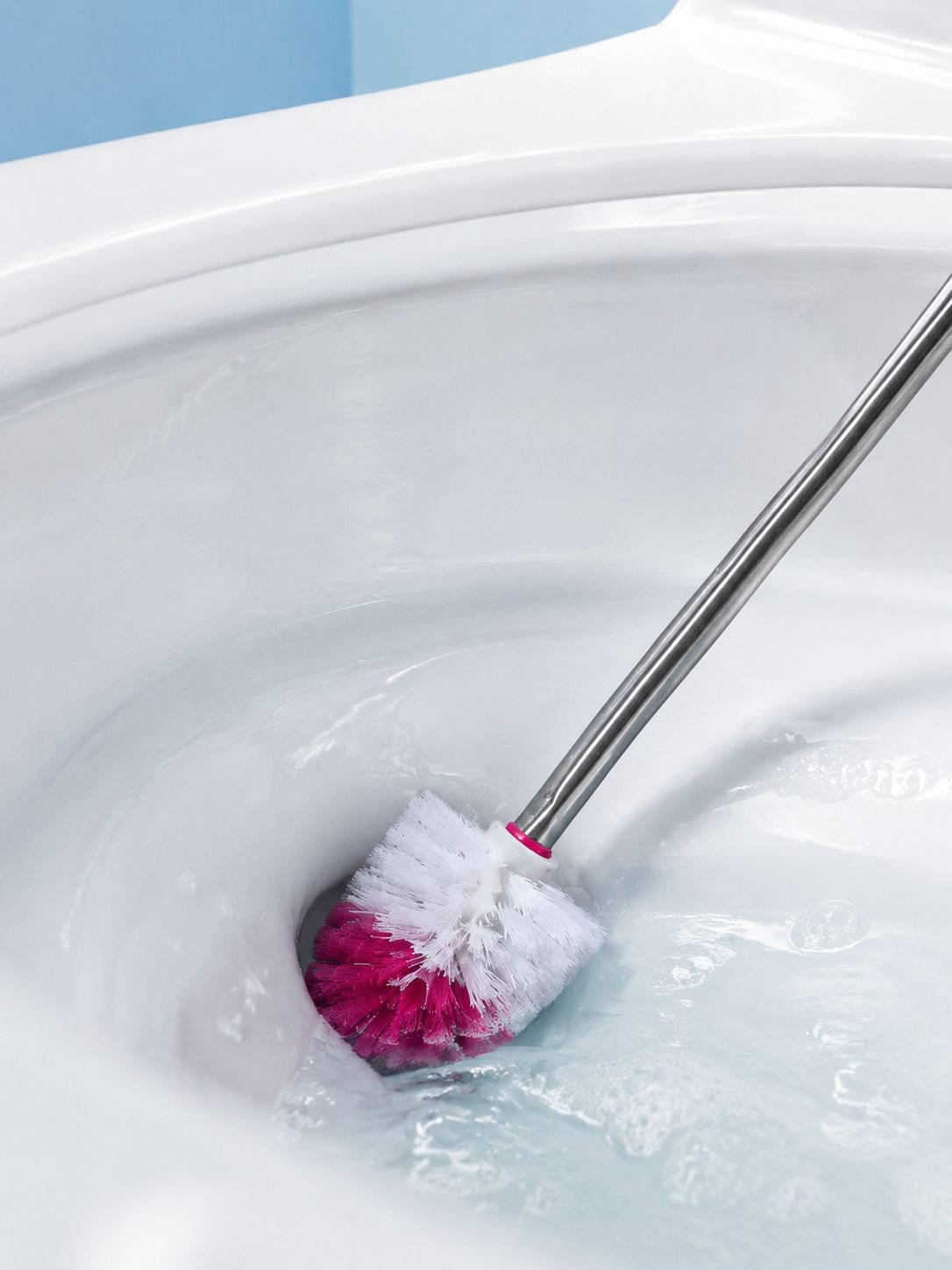 Toilet brush set for deep cleaning