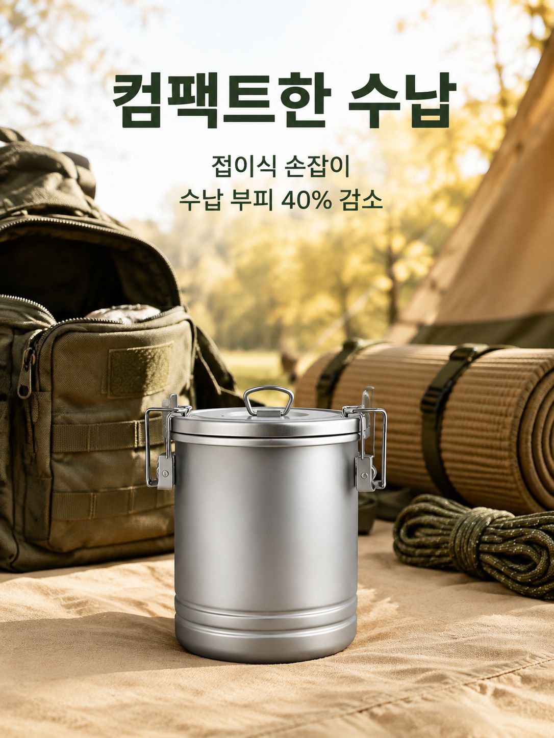 휴대용 캠핑 밥솥 대용량 304 걸이냄비