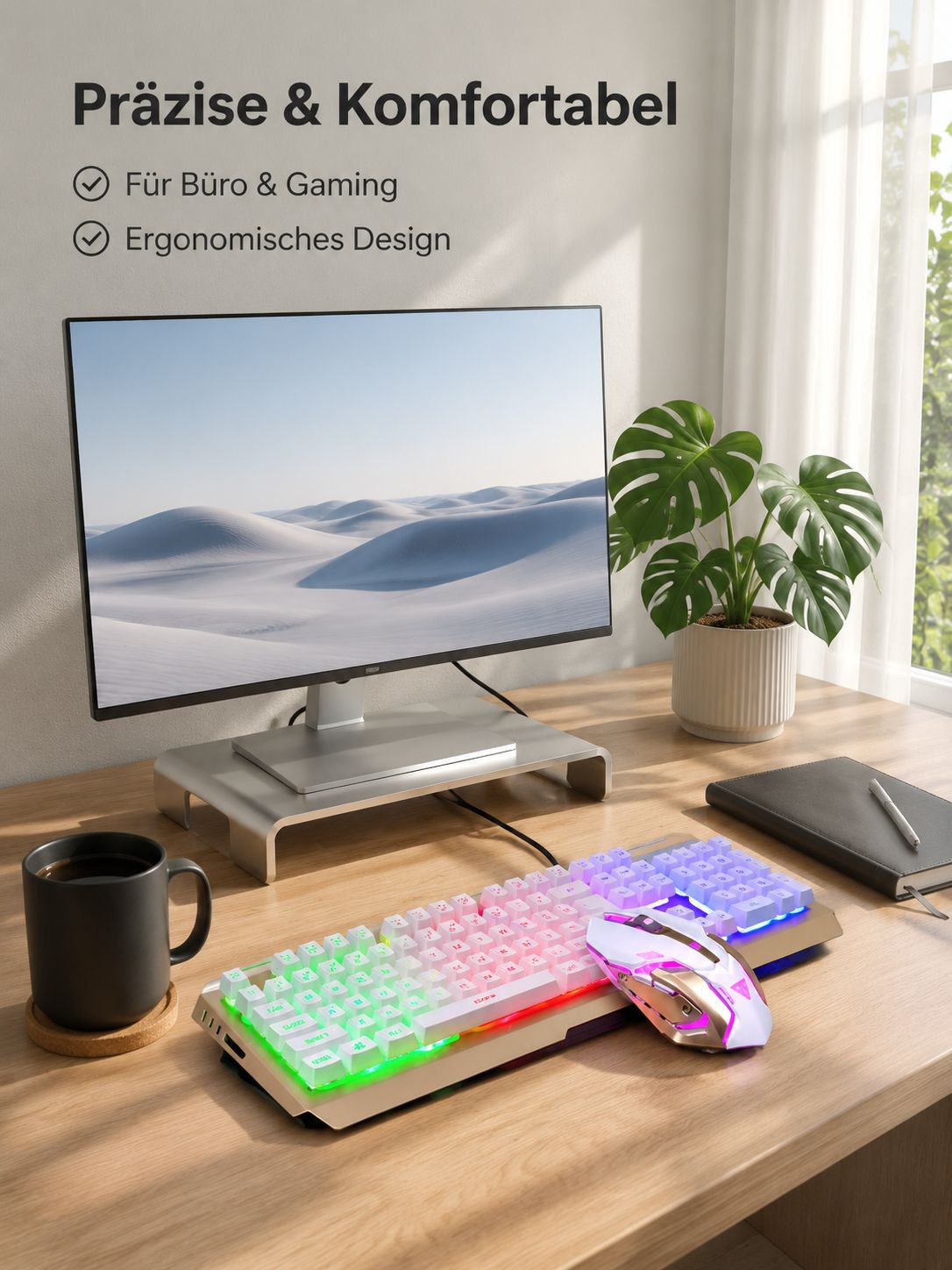 Fabrik-Direktverkauf Jingdi V1 mechanische Tastatur und Maus-Set, Notebook-Desktop, kabelgebundene G