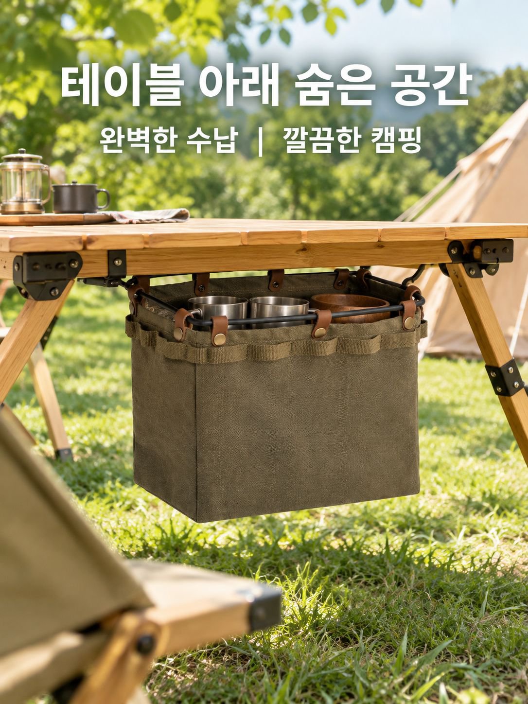 휴대용 접이식 테이블용 캔버스 수납 가방
