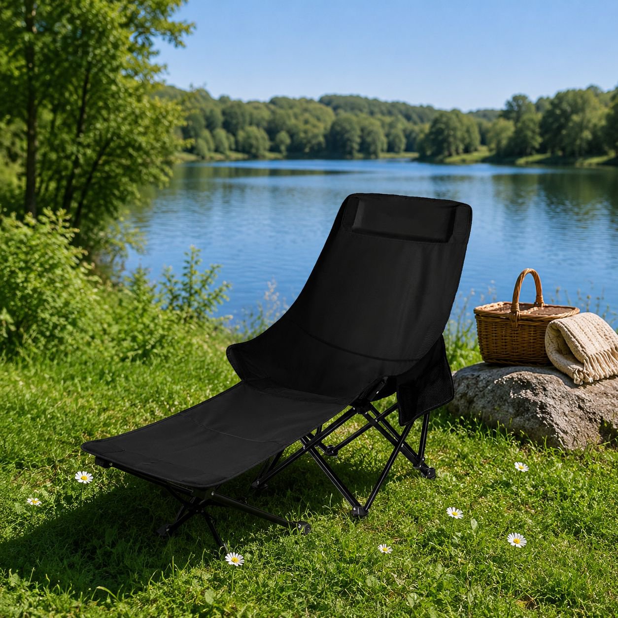 Chaise pliante portable multifonction pour extérieur