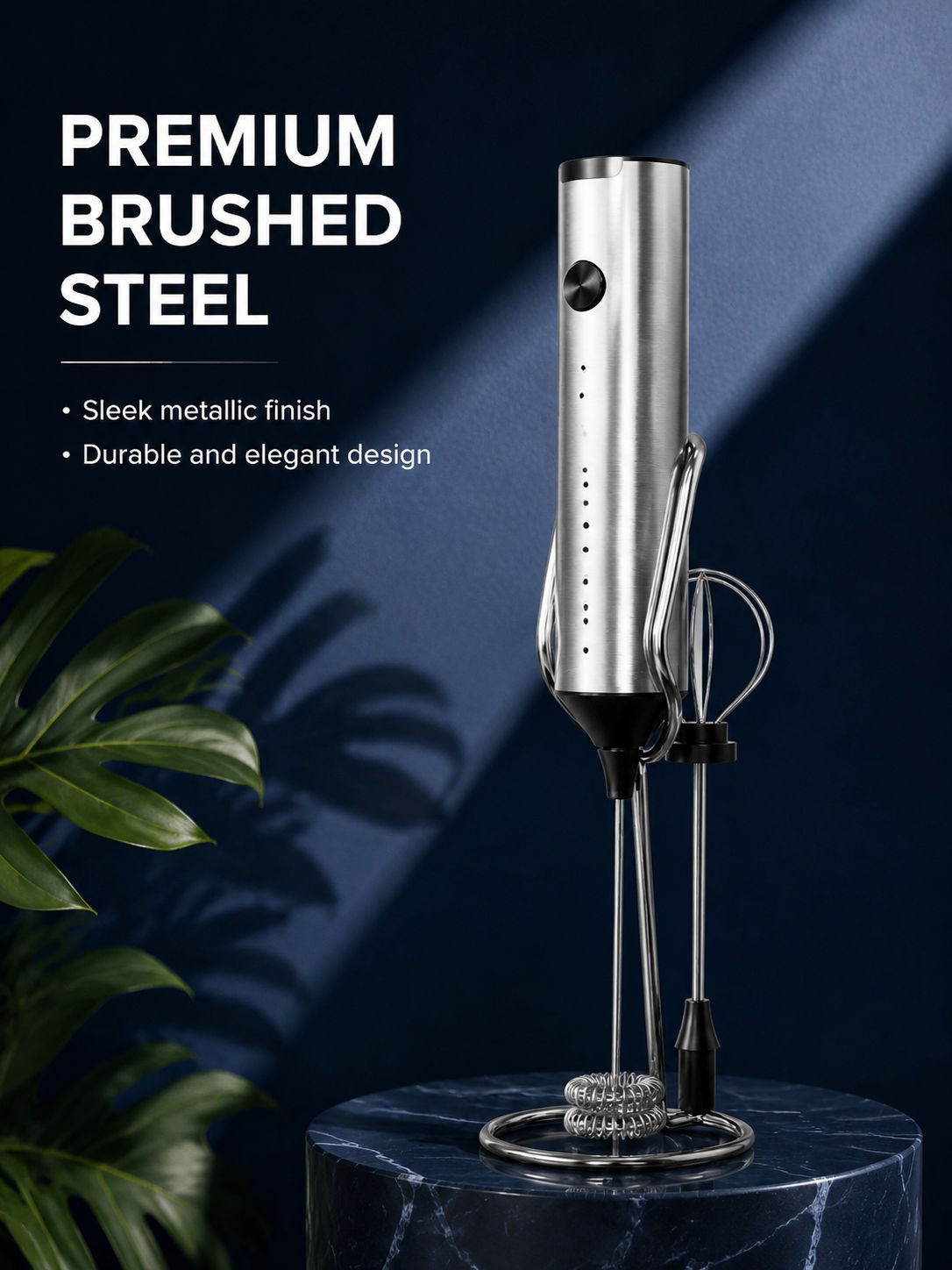 Portable DIY Smart Electric Milk Frother in hand for easy use