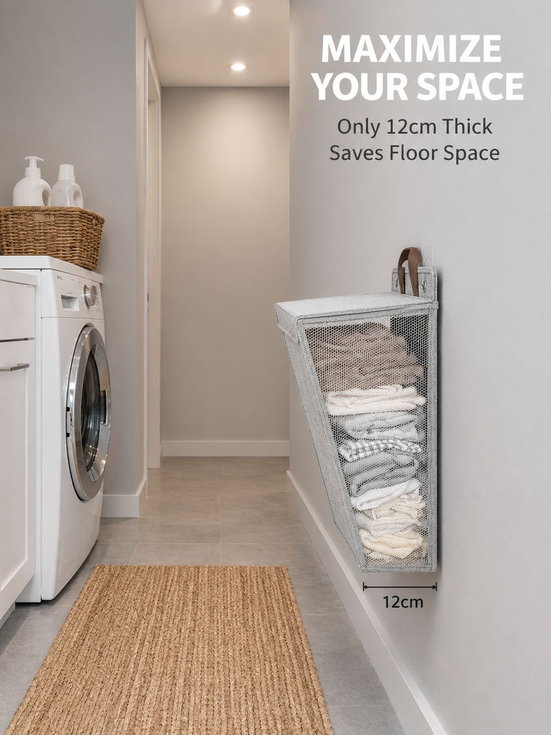 Cotton and linen dirty clothes basket foldable