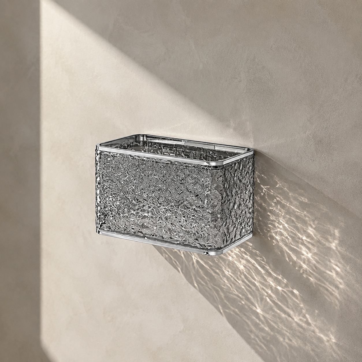 Elegant water ripple design tissue holder for bathrooms