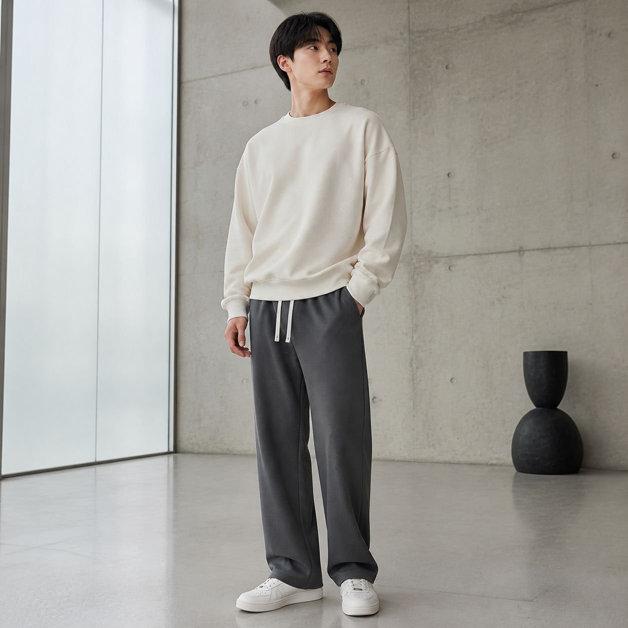 남성 루즈핏 스트레이트 운동 팬츠