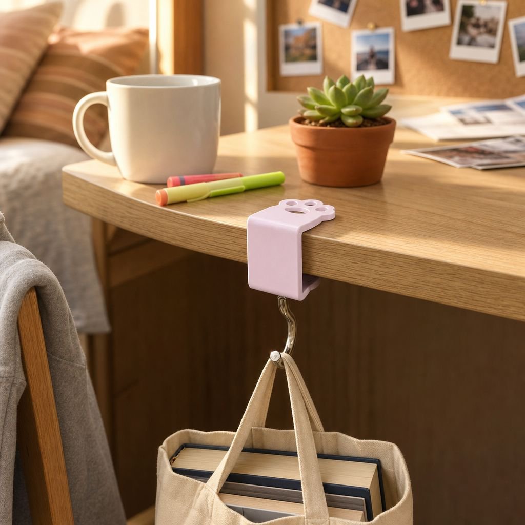 Easy to install cat paw desk hook with no drilling