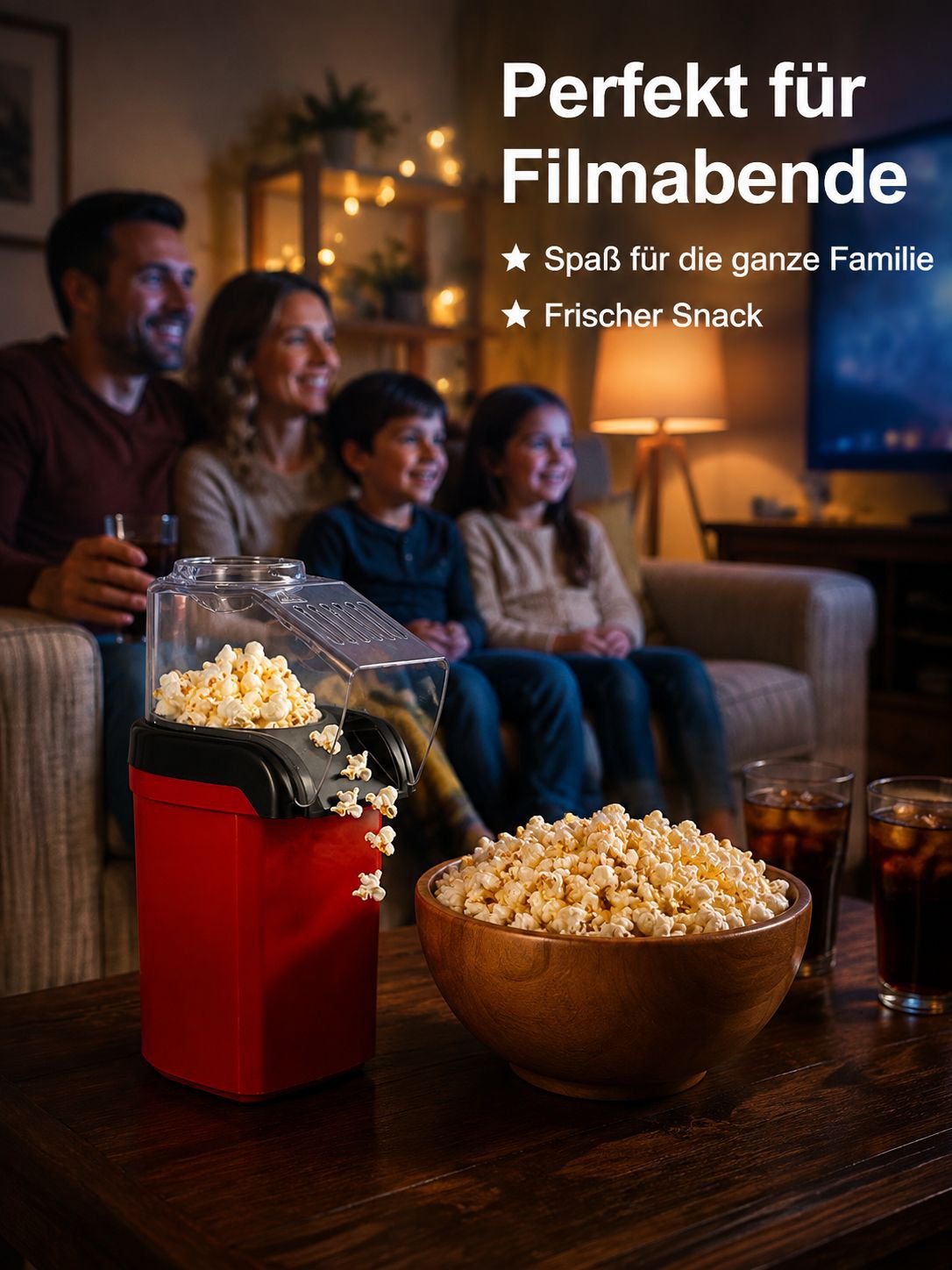 Gesunde Popcornmaschine für Zuhause