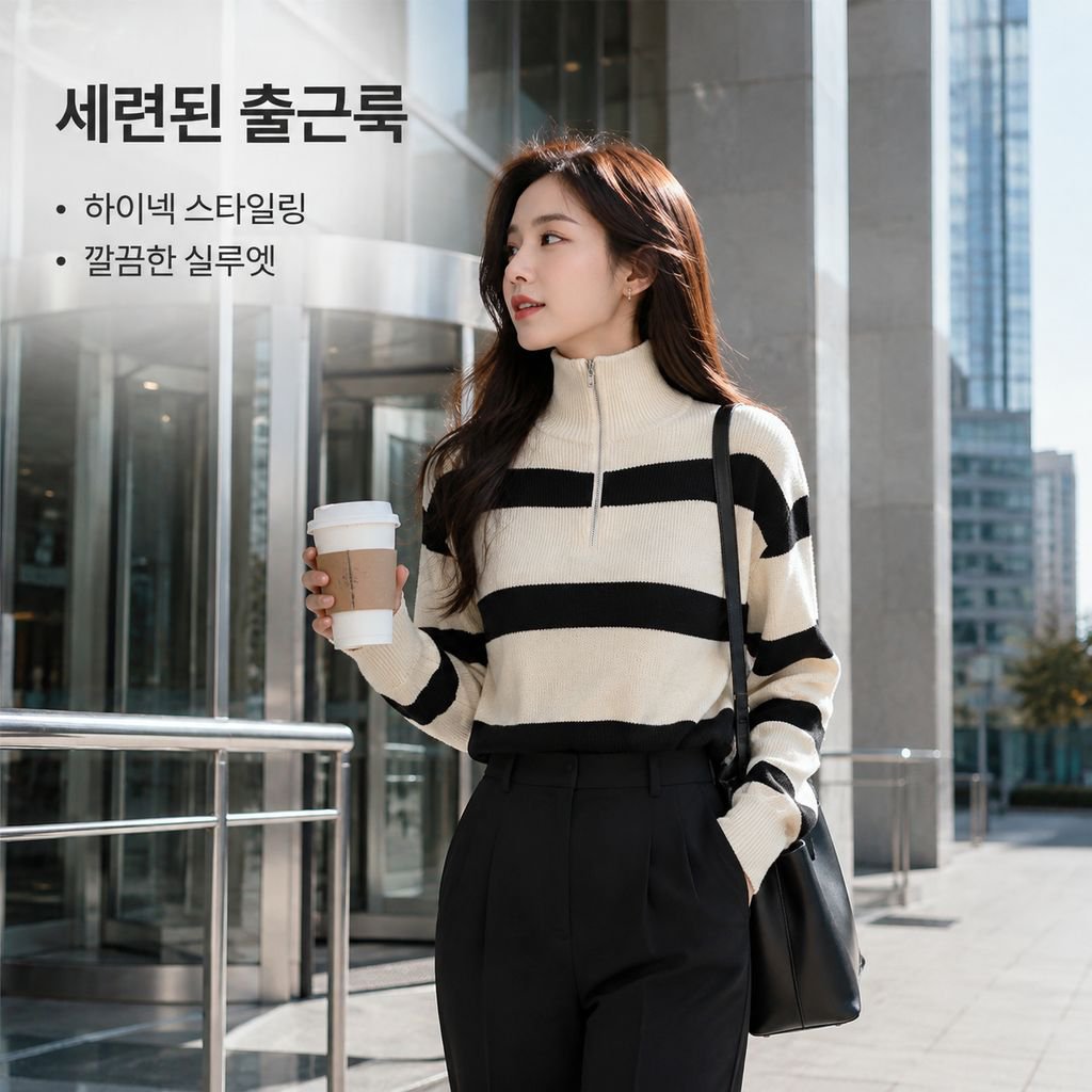 신상 가을 여성 이너 스트라이프 니트