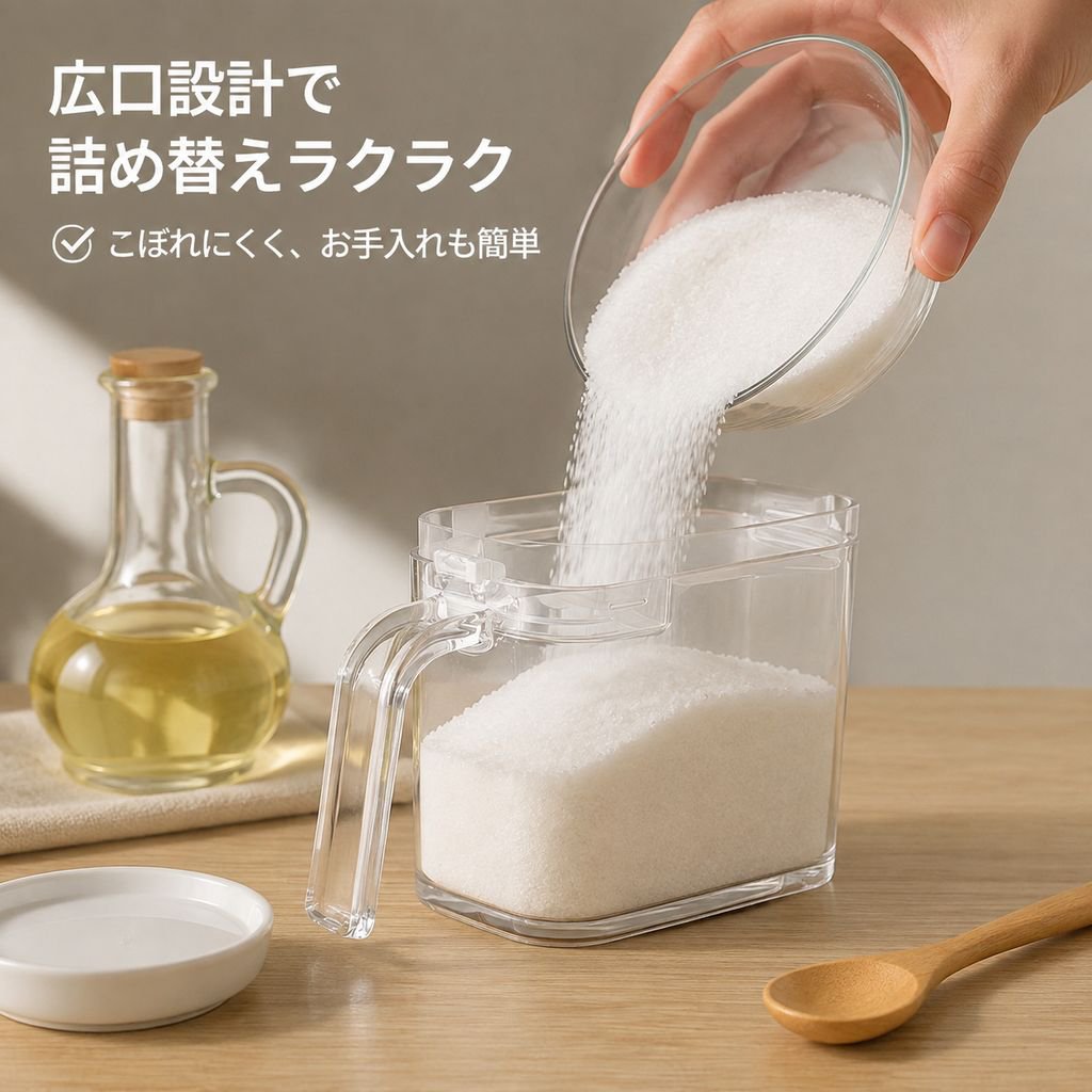 キッチン用透明ソルトシェーカー