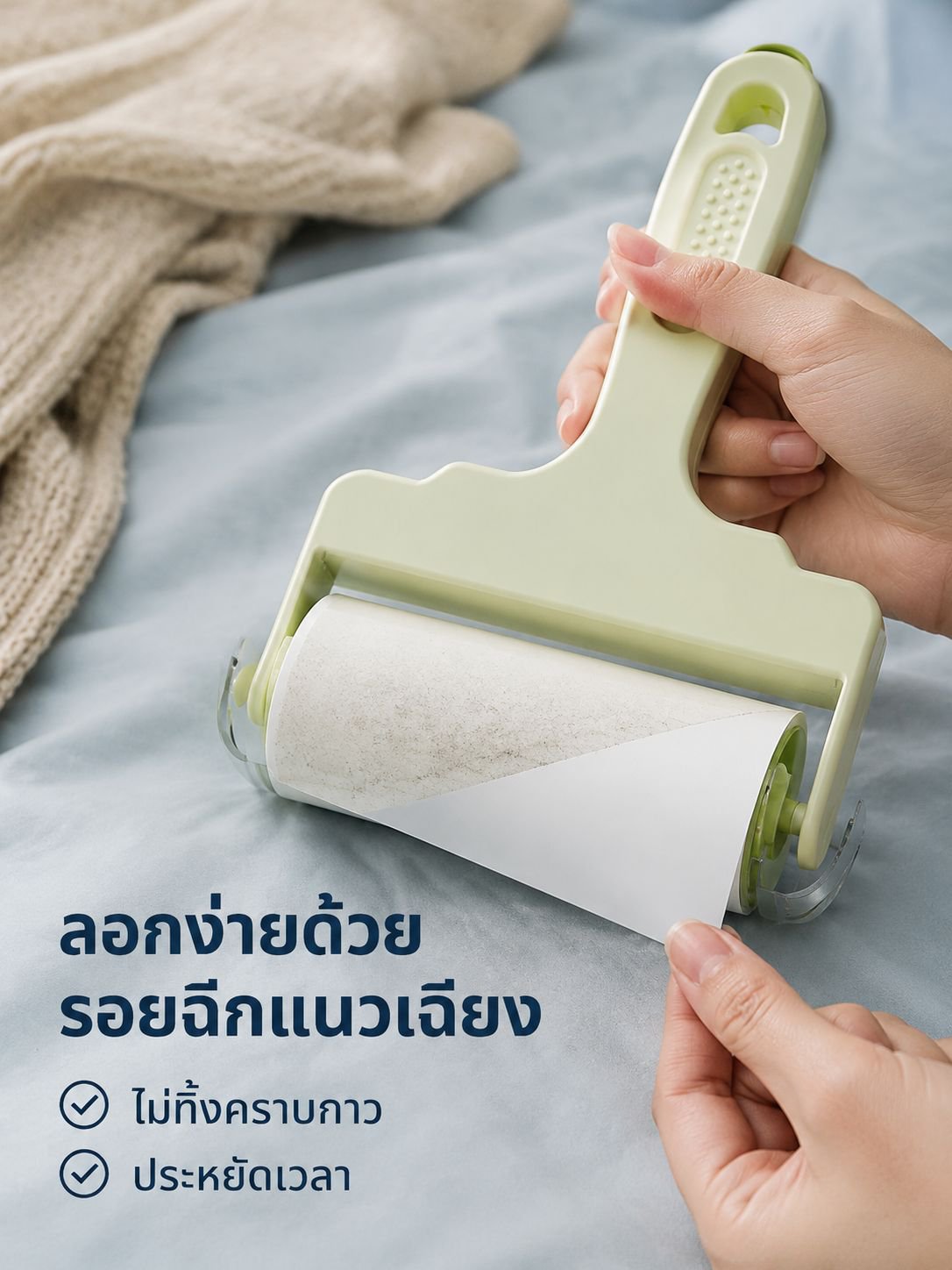 แปรงลูกกลิ้งสำหรับขจัดขนบนเสื้อผ้า
