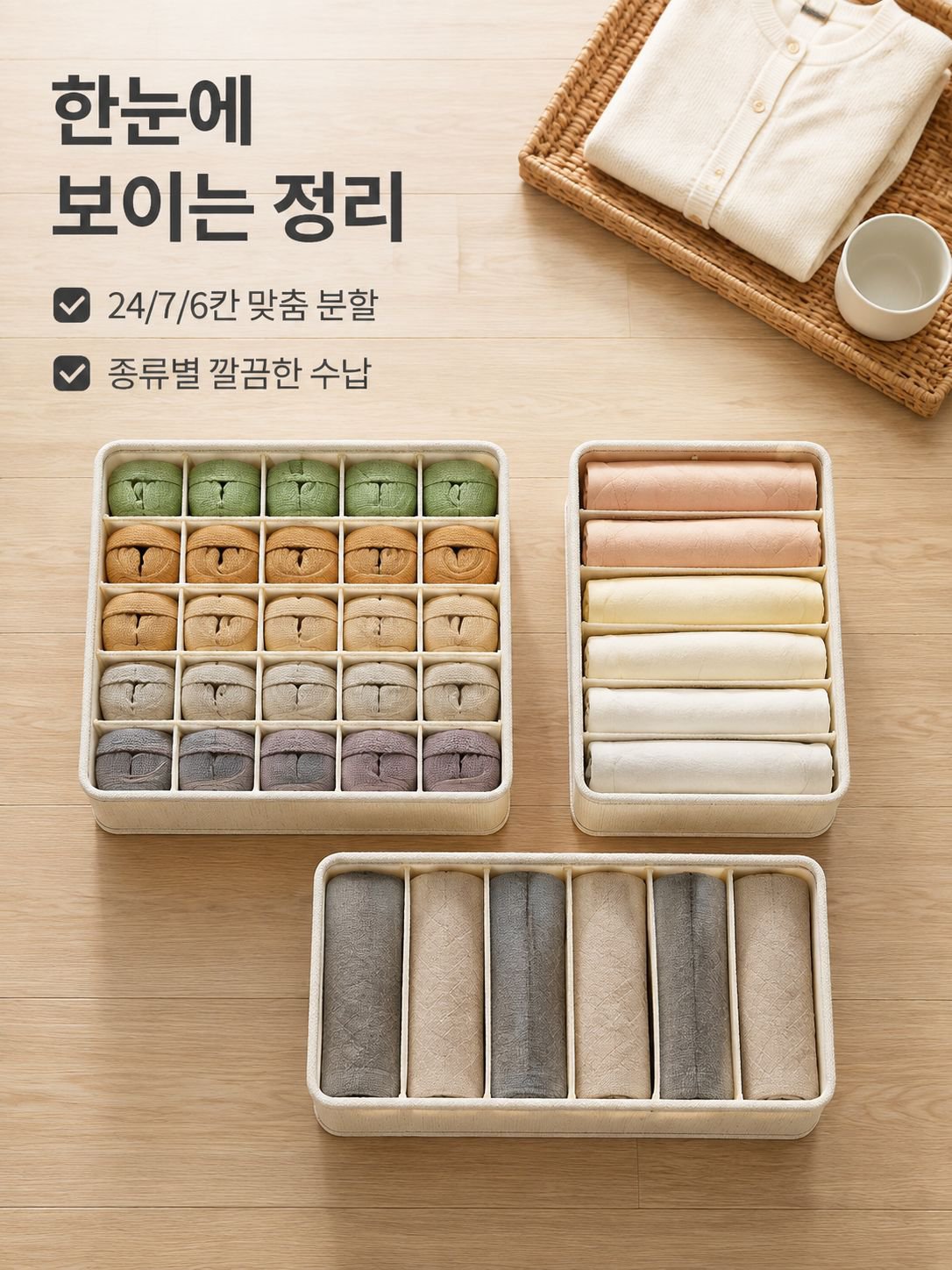 휴대용 접이식 정리함