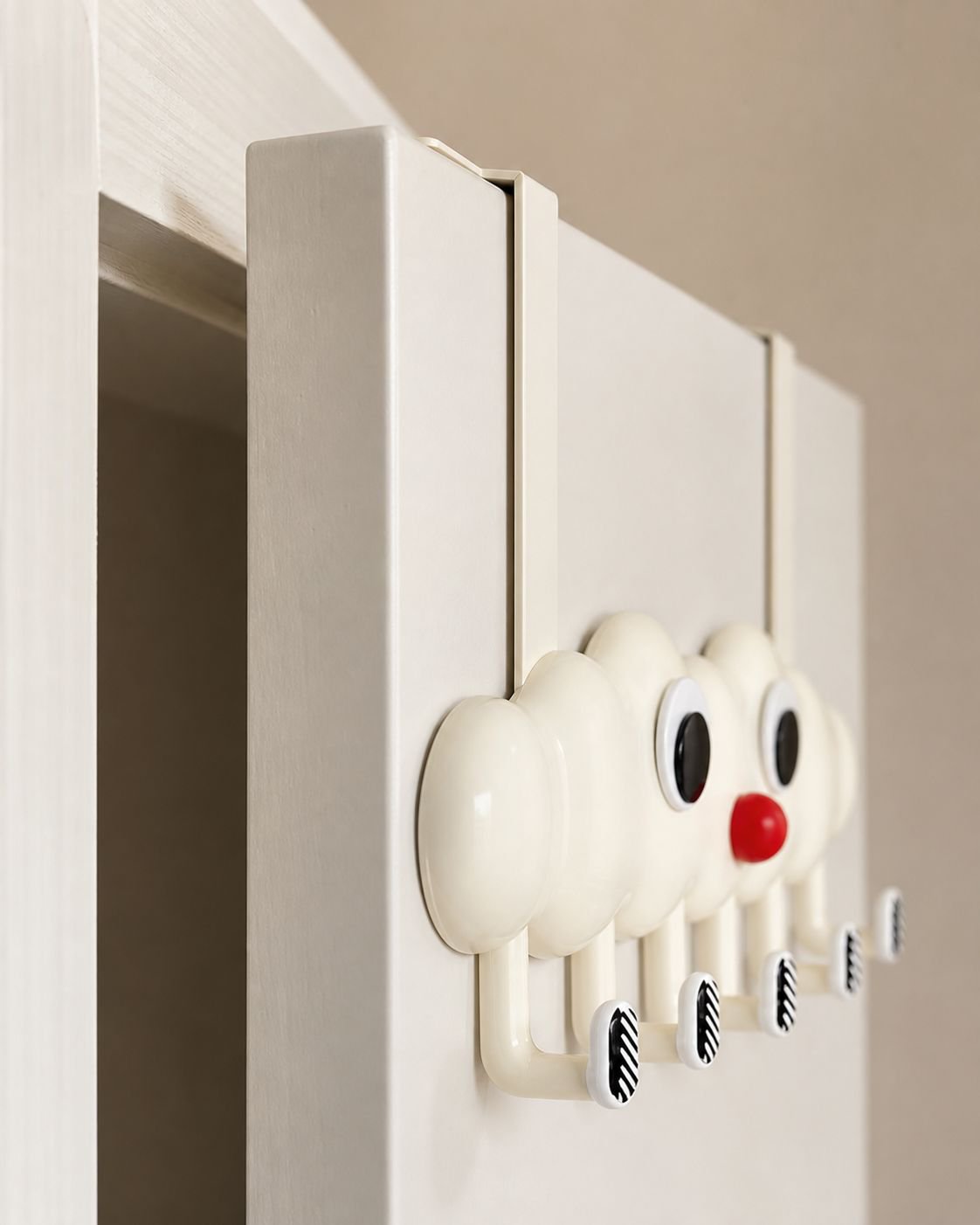 Easy installation of the over-the-door hook without tools
