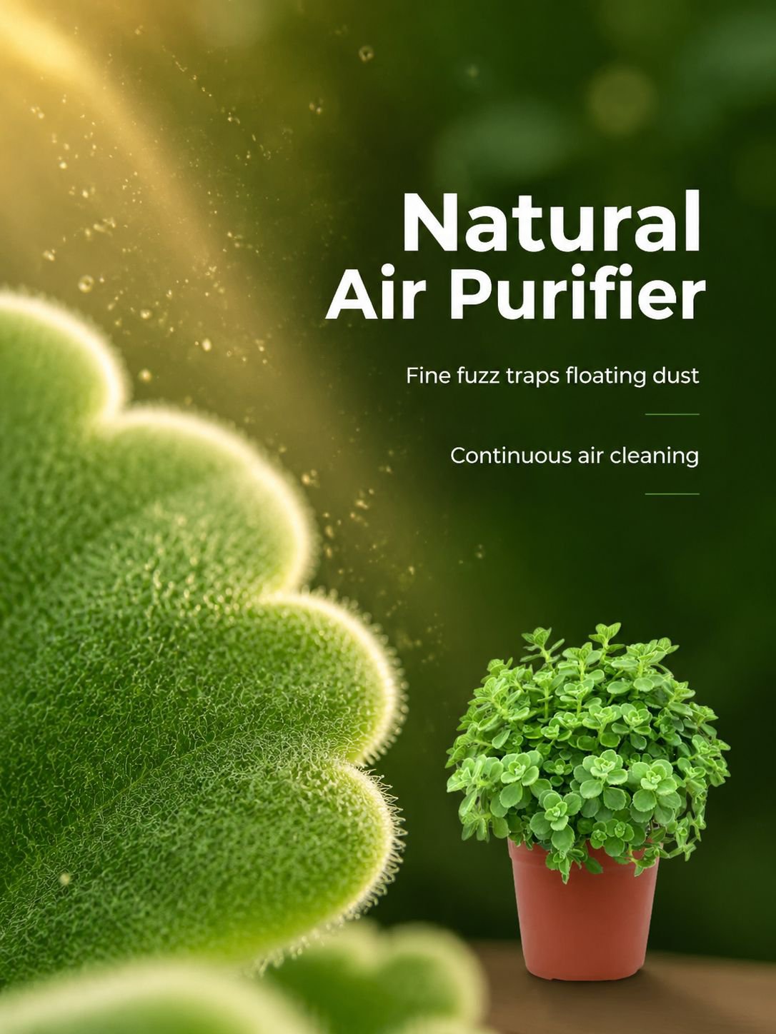 Indoor air-purifying Plectranthus plant