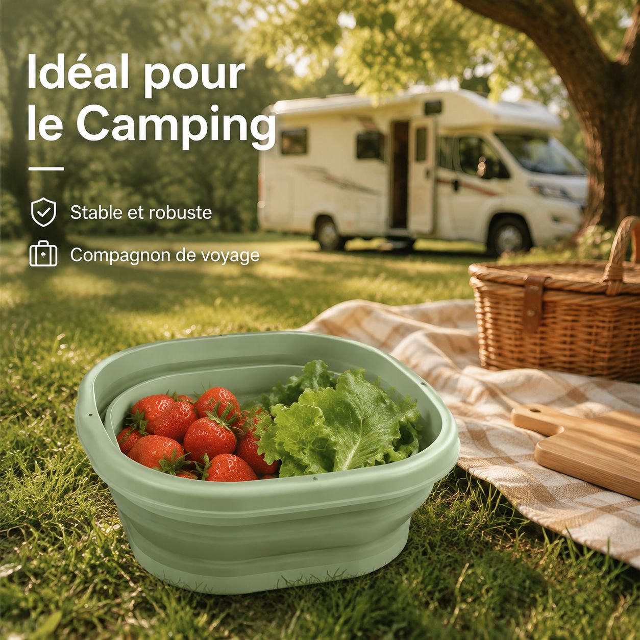 Bassin de lavage pliable portable