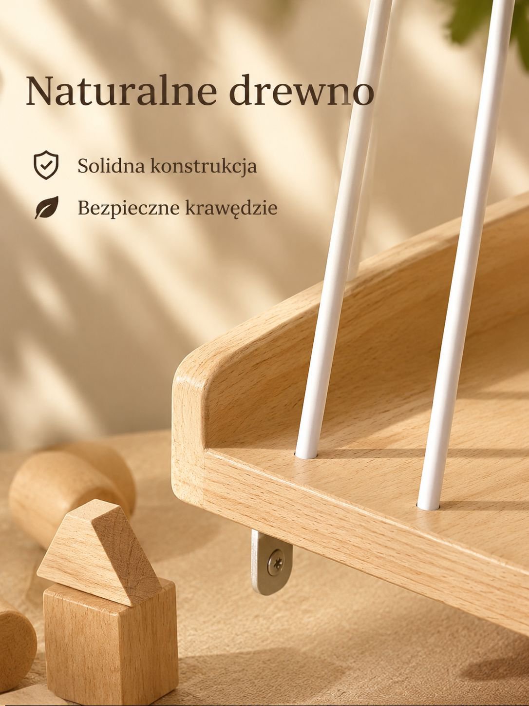 Drewniany stojak na pluszaki Kreatywna klatka do przechowywania do pokoju dziecka