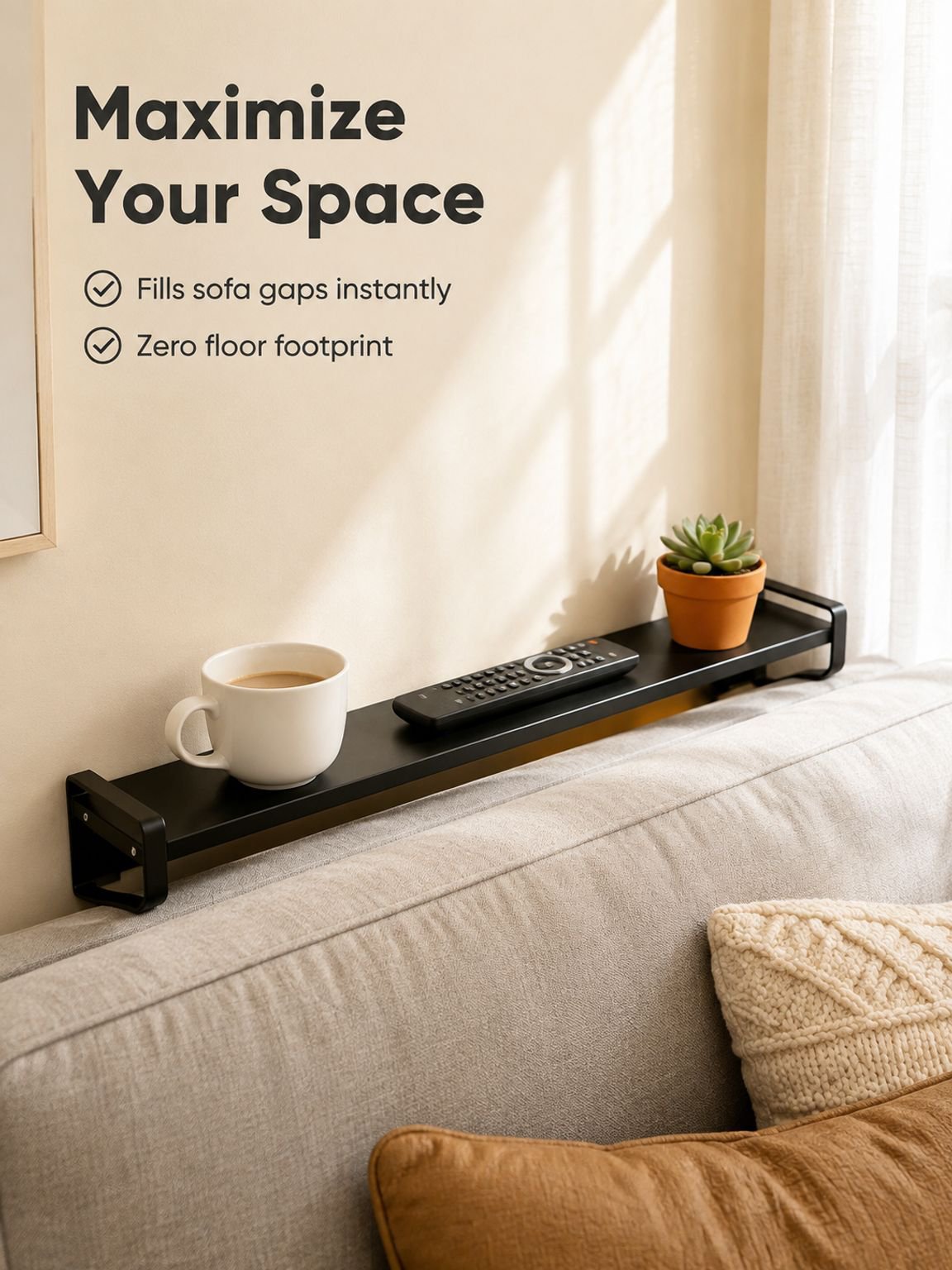 Sofa Back Wall-Mounted Shelf