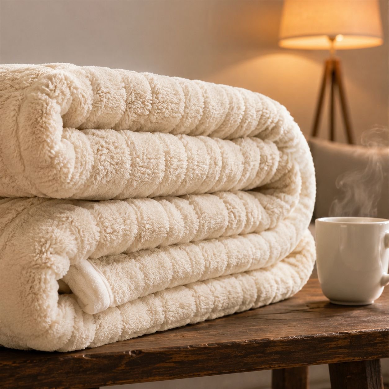 Premium sewing quality baby blanket close-up