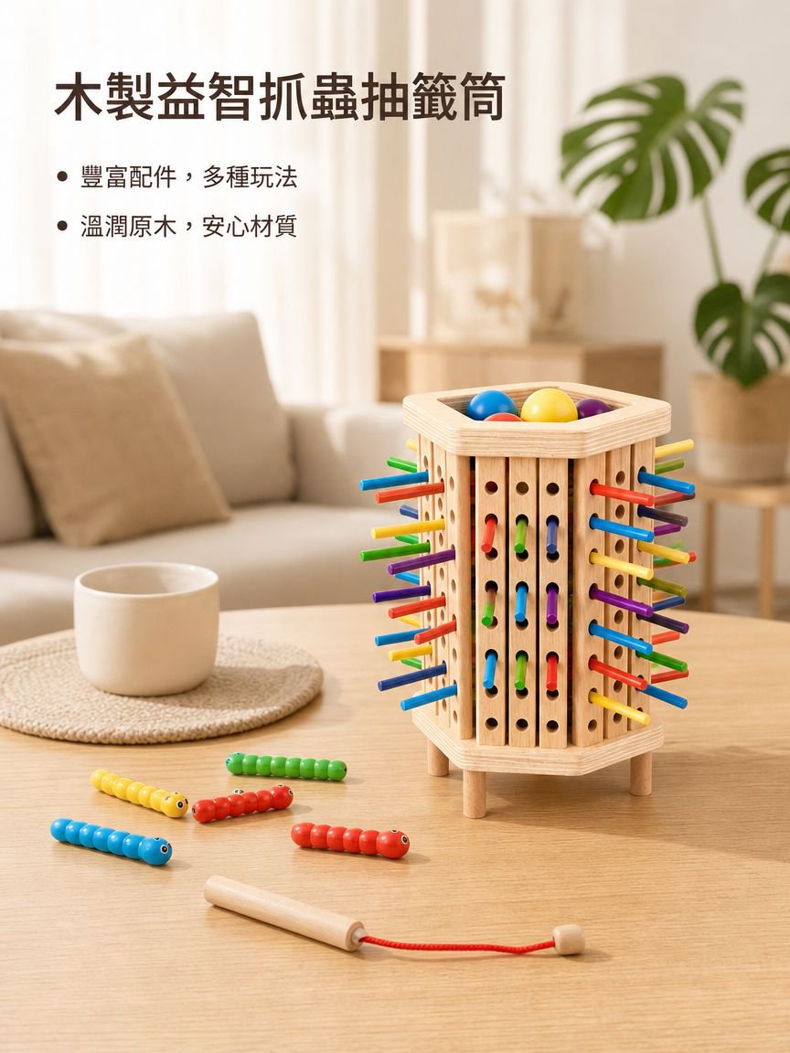 彩色分揀木質玩具