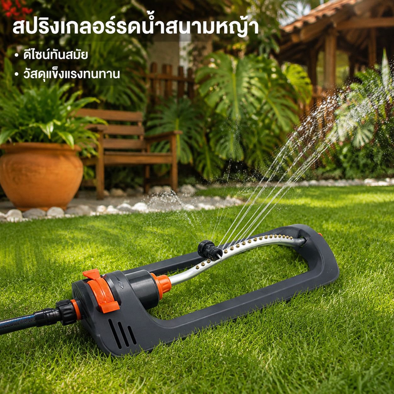 หัวฉีดน้ำอัตโนมัติหมุนได้ 180°