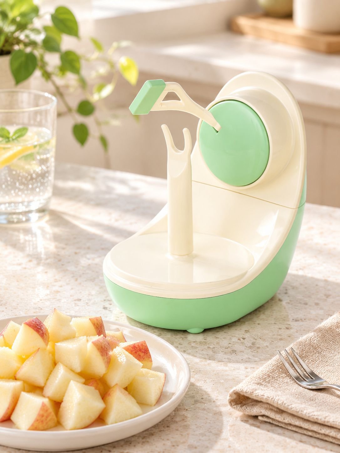 Automatic peeler demonstrating hands-free operation