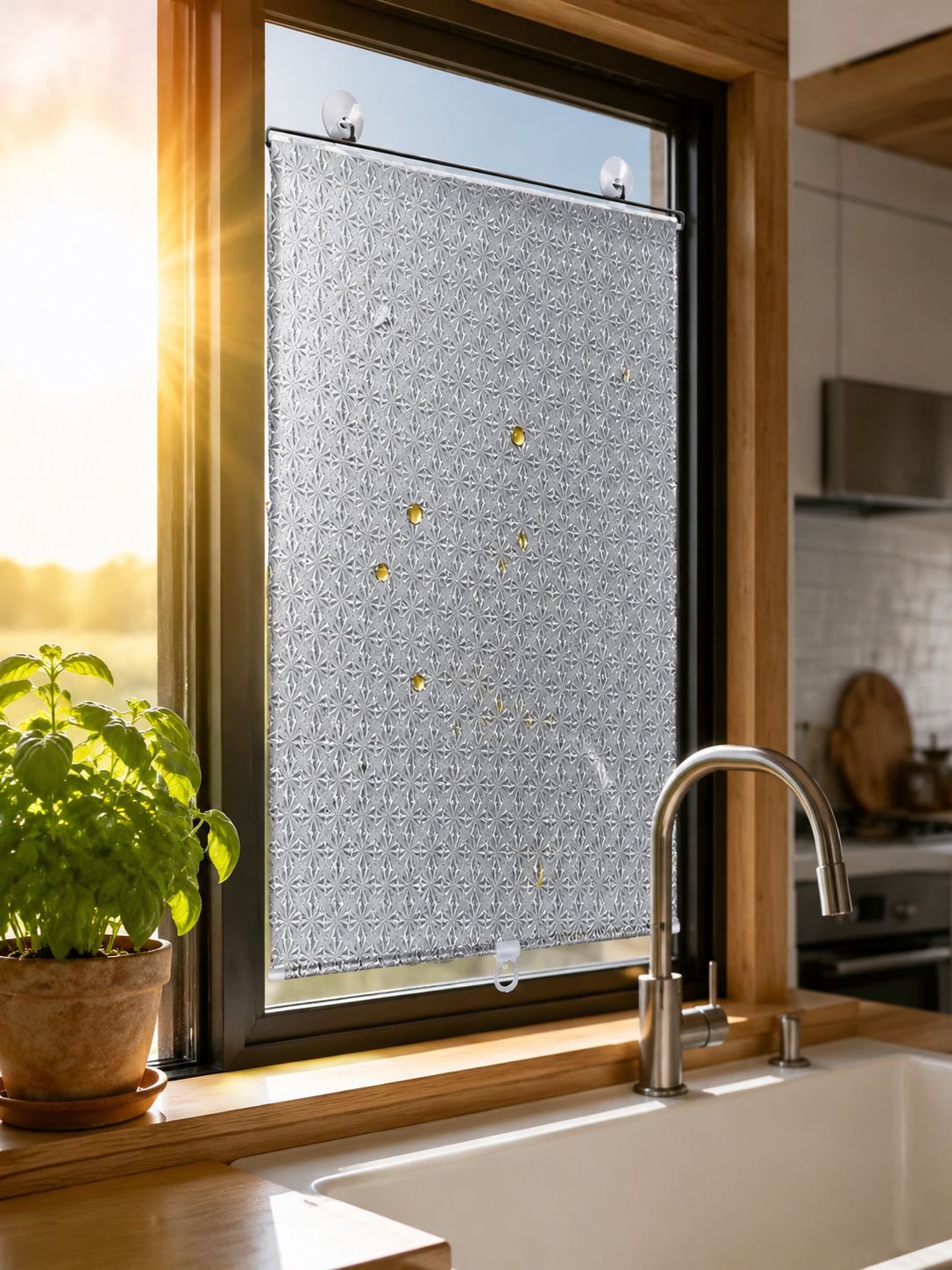 Kitchen Window Blackout Roller Blind Curtain