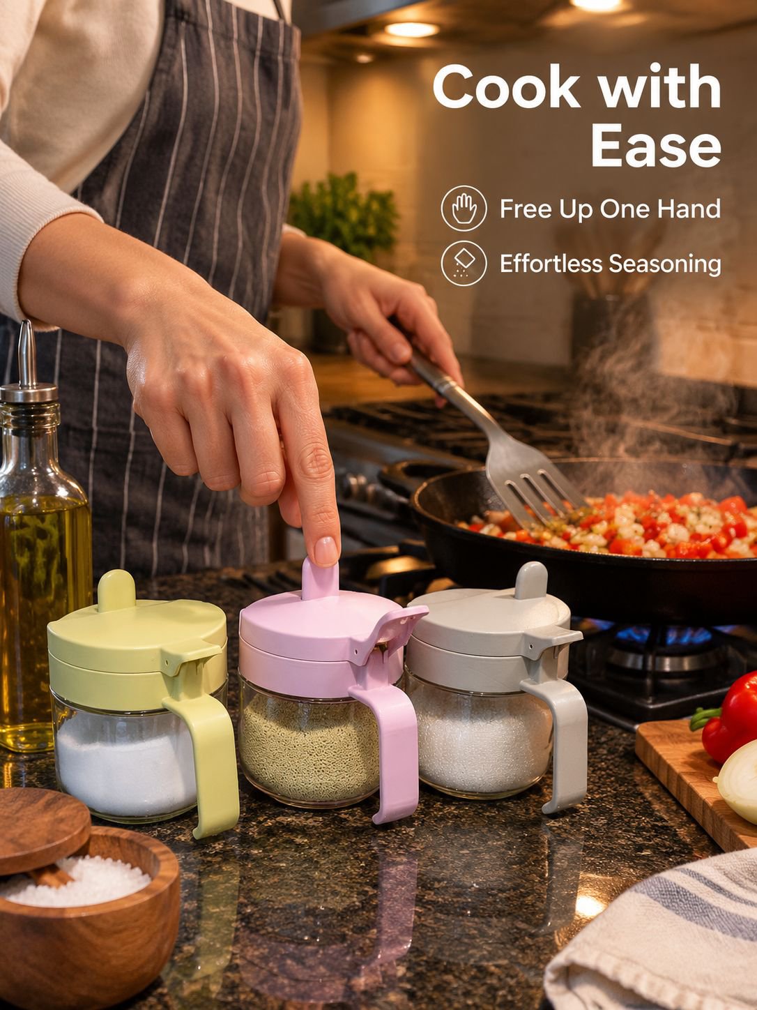 Sealed seasoning jar keeping spices fresh and dry