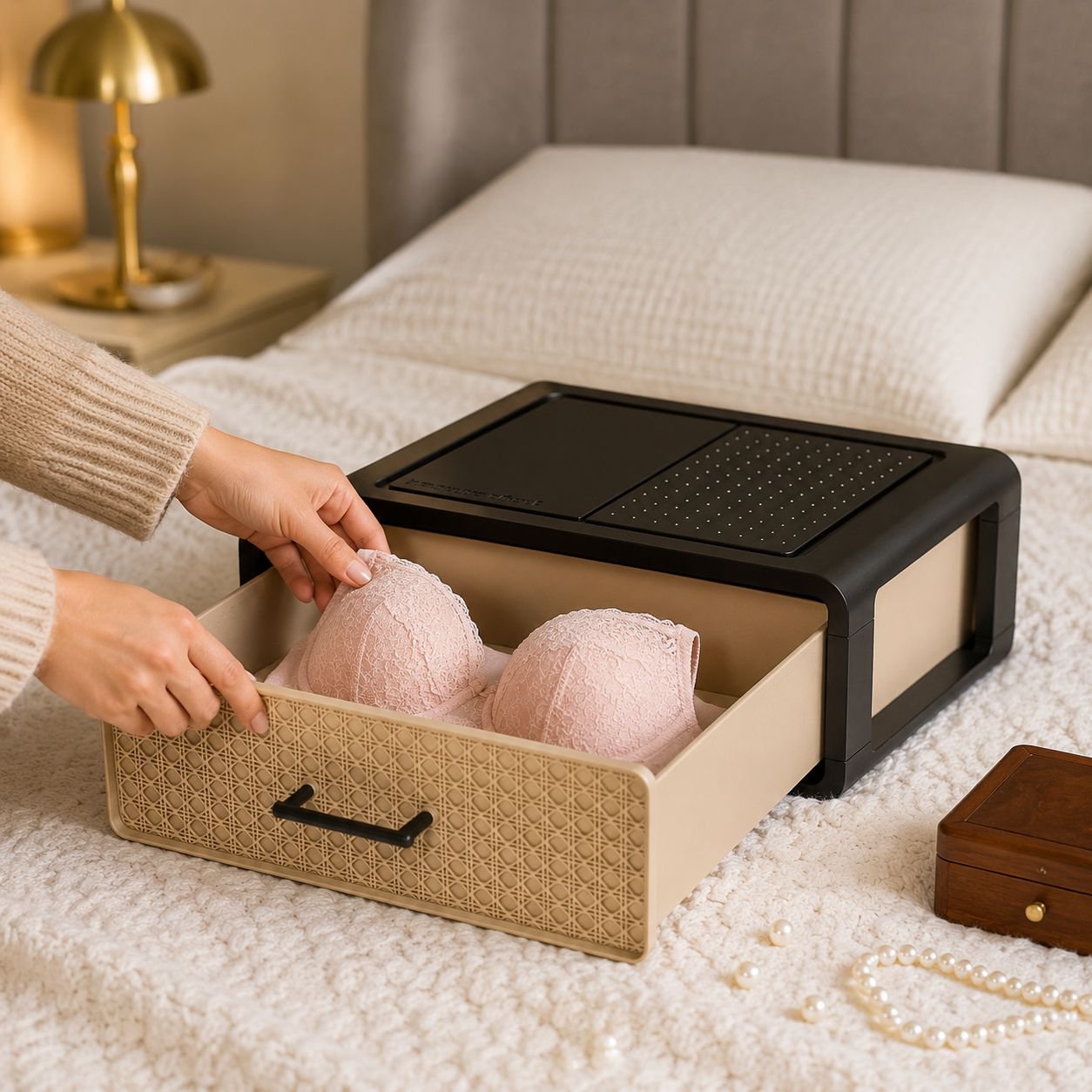 Space-saving closet organizer storage bag