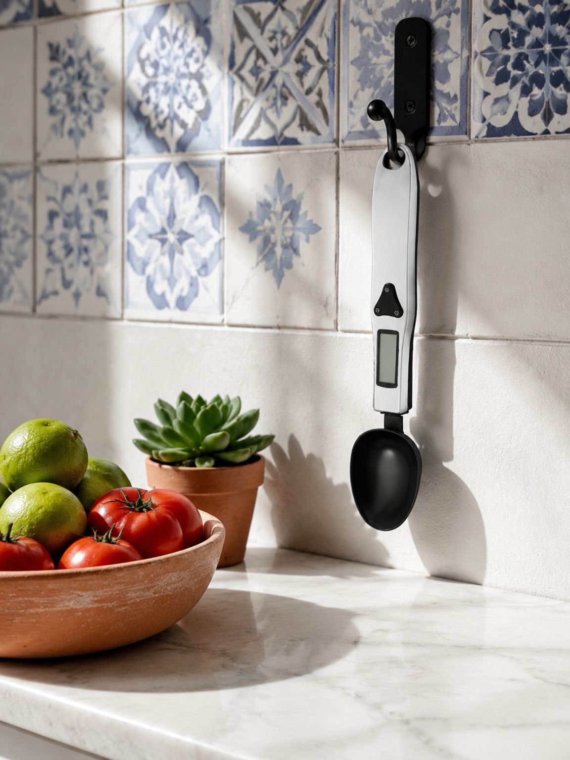 Cuchara medidora electrónica para ingredientes secos y líquidos