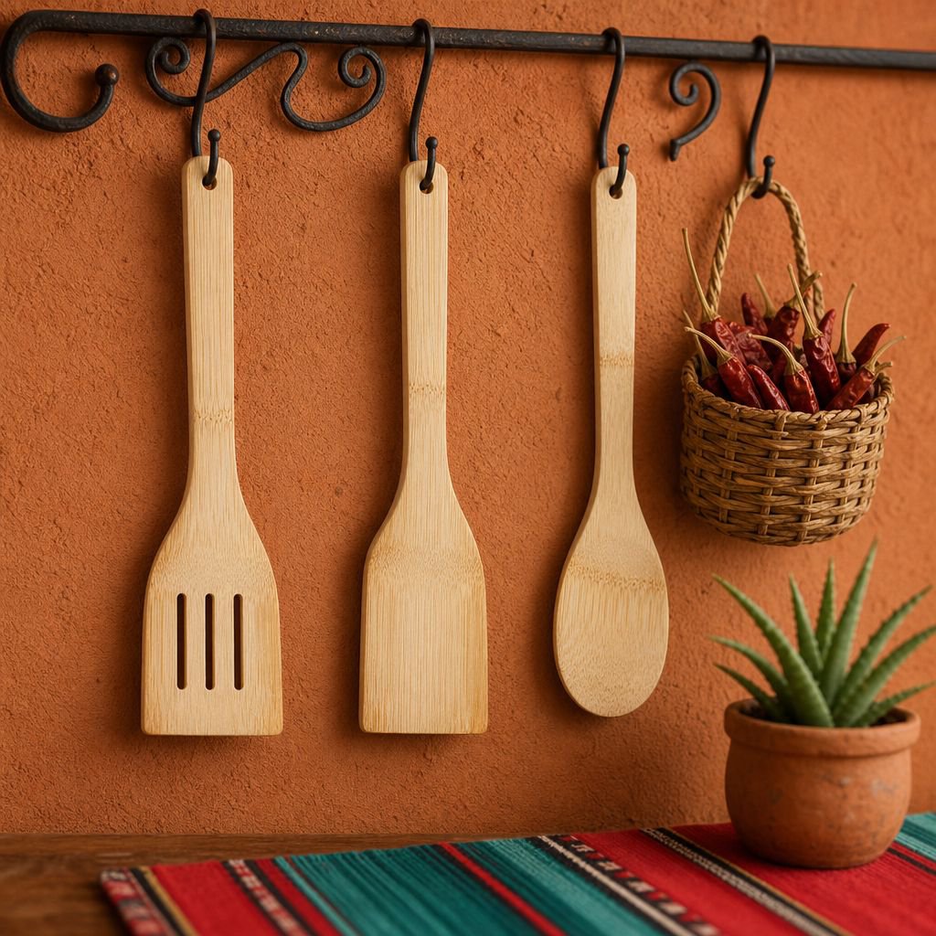Utensilios de cocina de madera - Juego de utensilios