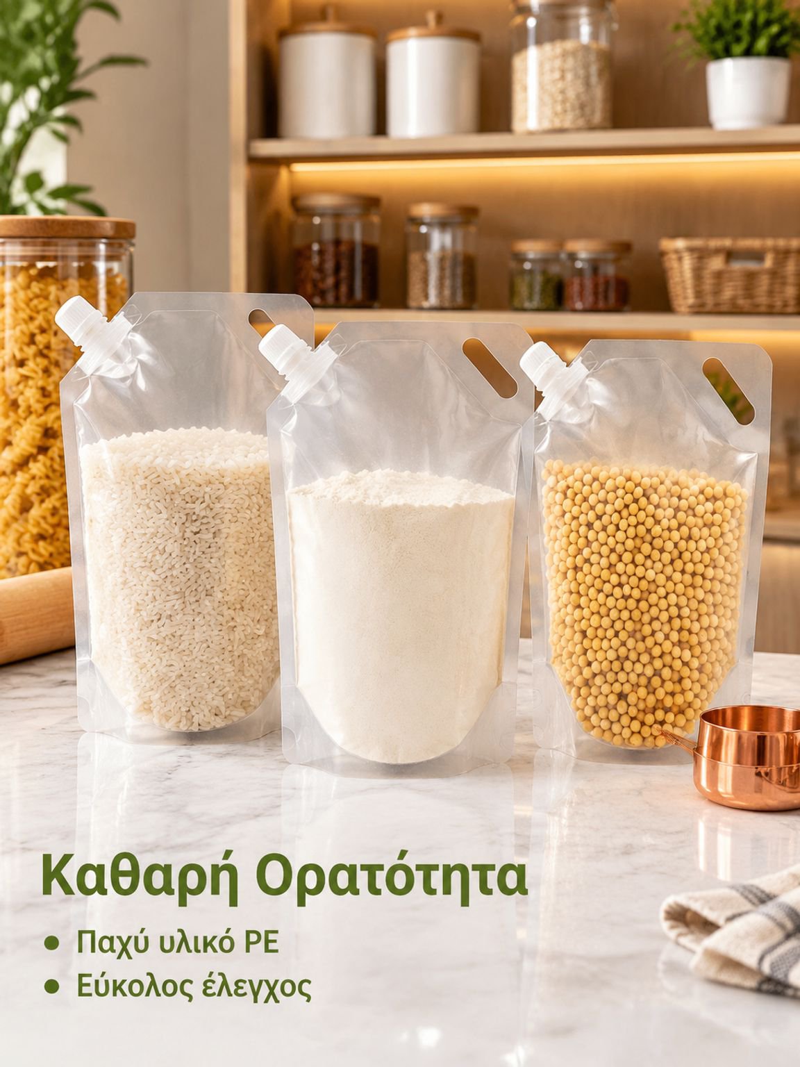 Μεγάλης διαμέτρου σακούλα αποθήκευσης δημητριακών με φρεσκάδα και αντοχή στην υγρασία
