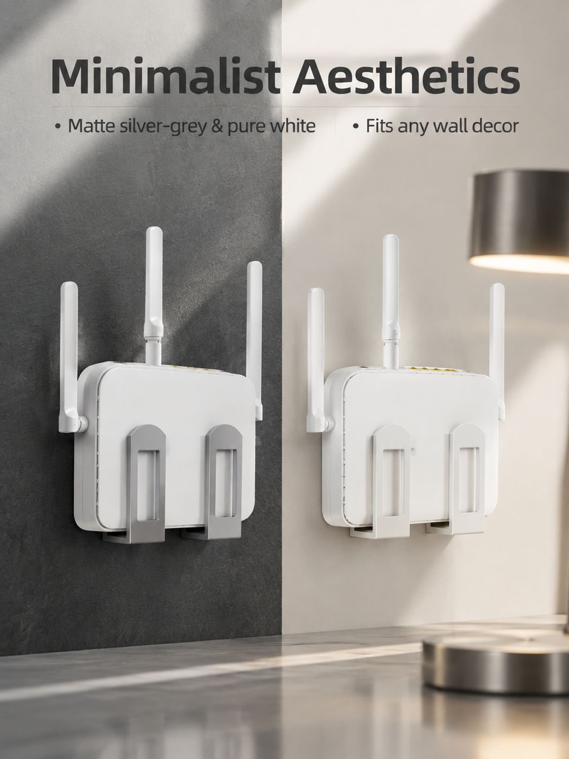 No-Drill Wall Router Holder, Multifunctional Storage Box Shelf