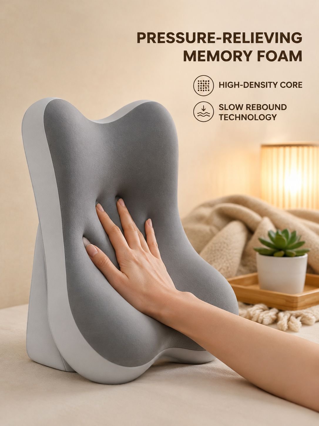 Close-up of the soft and comfortable materials of the cushion