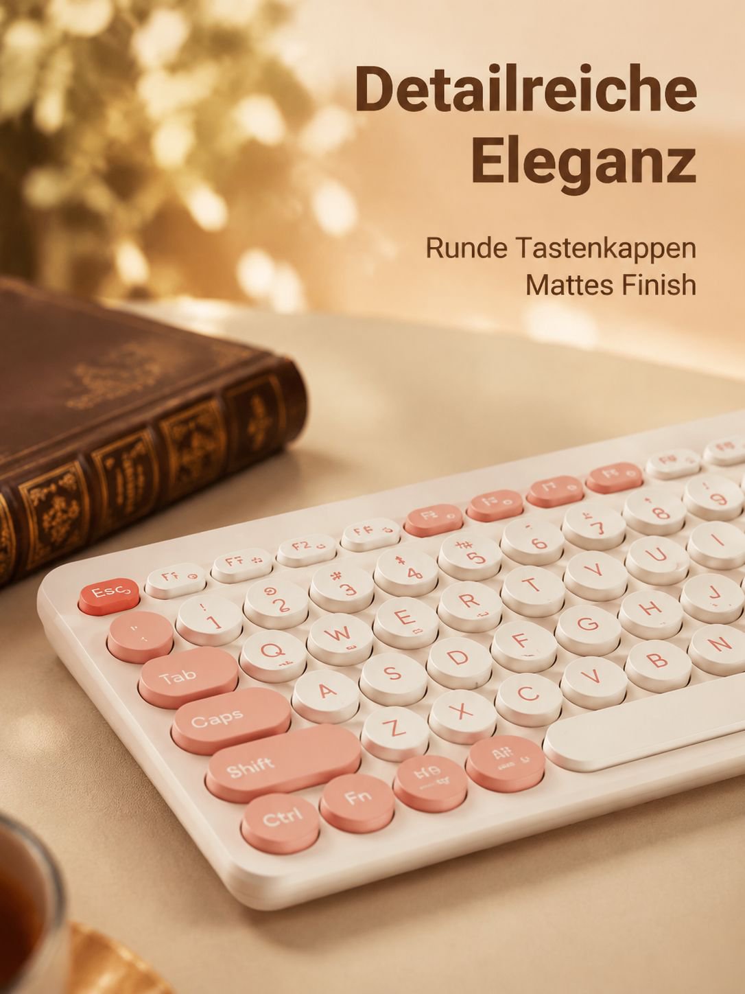 Kabellose Tastatur im klassischen Design