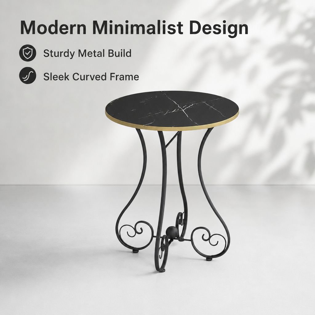 Small Movable Side Table Next to Sofa