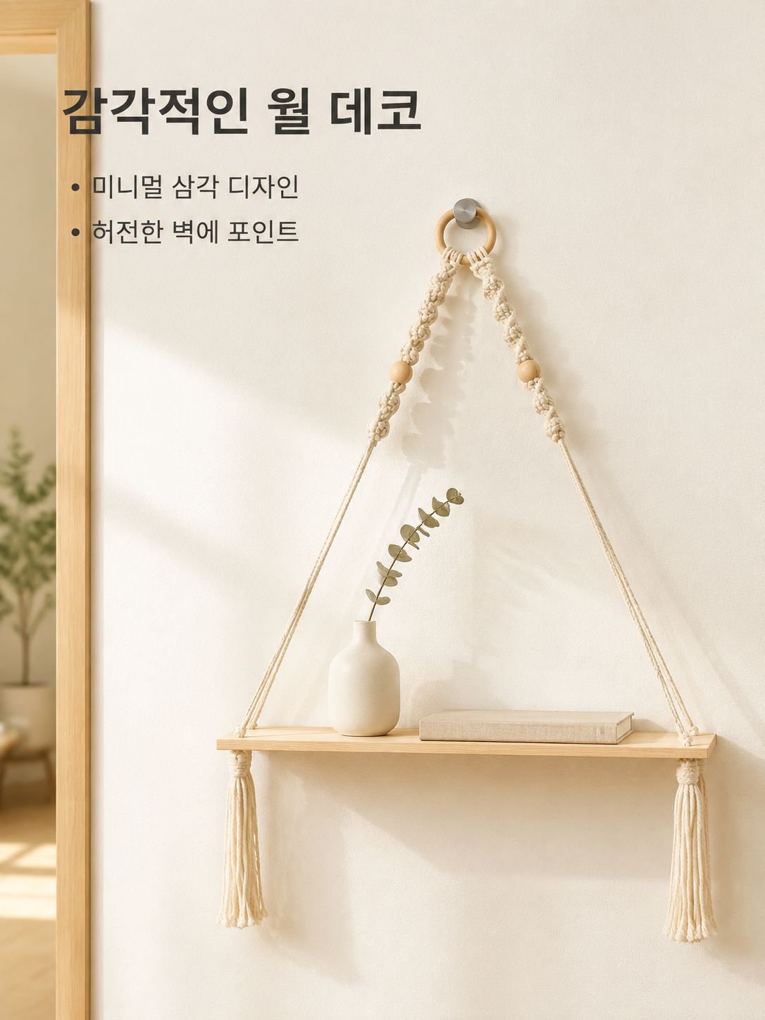 수제 나무 화분 걸이 화분