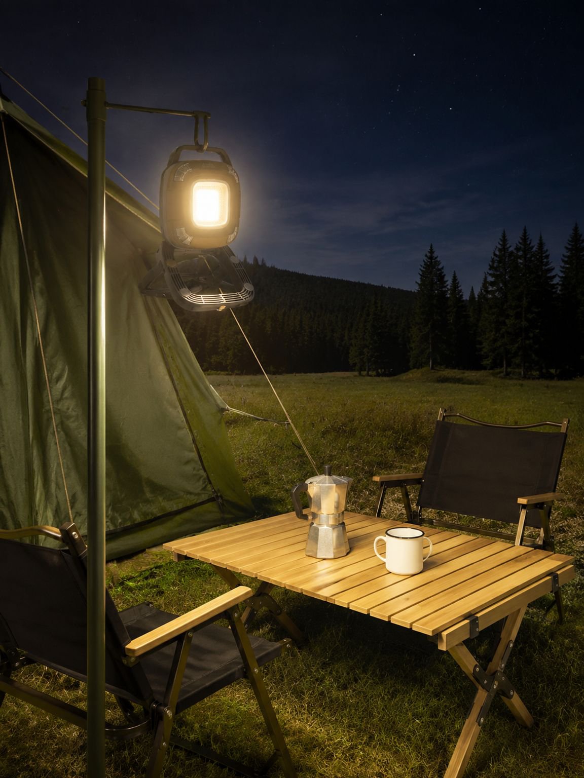 Oplaadbare kampeer- en werklamp