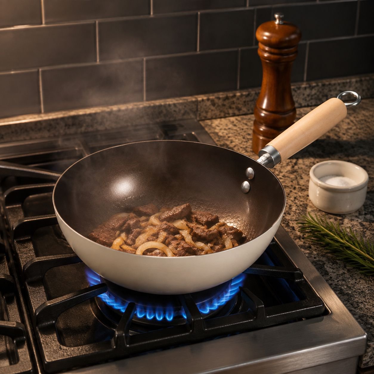 Easy-to-clean nonstick frying pan for households