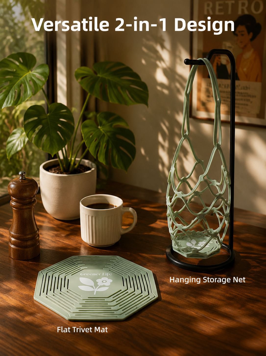 Multifunctional Silicone Placemat Tote Bag