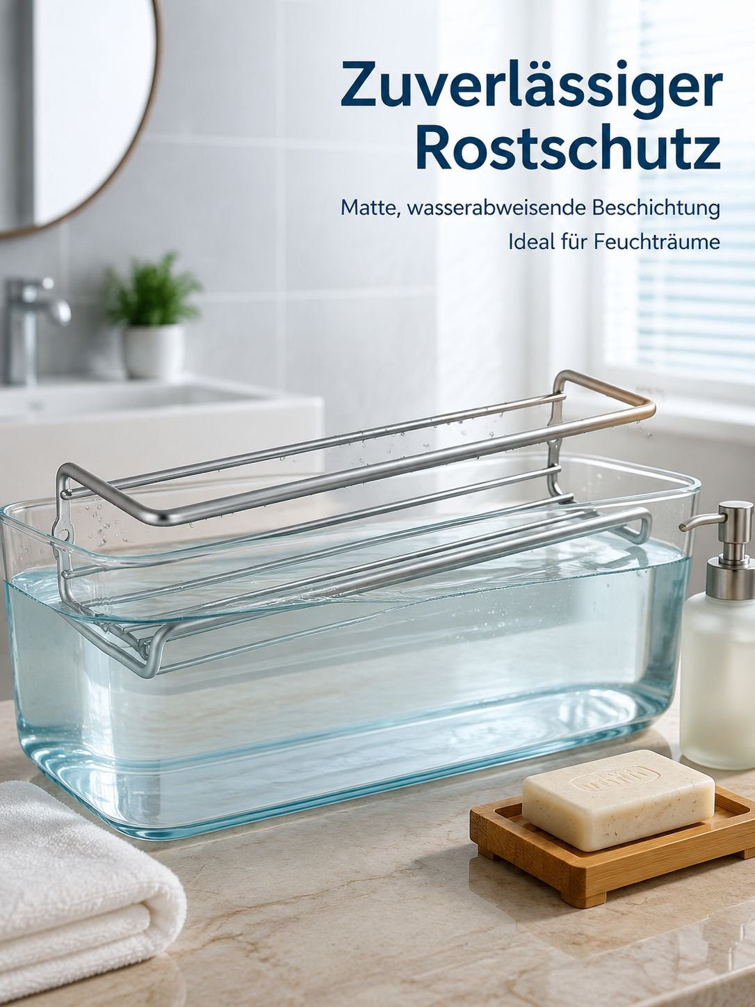 Stilvolles Metallregal für Gewürze und Küchenutensilien