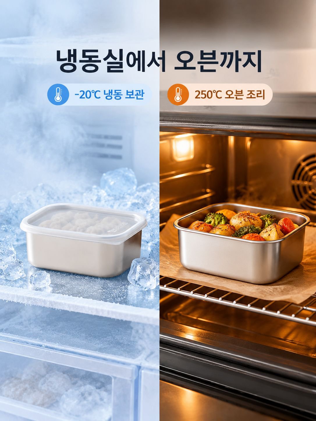 스테인리스 스틸 밀폐 식품 보관 용기