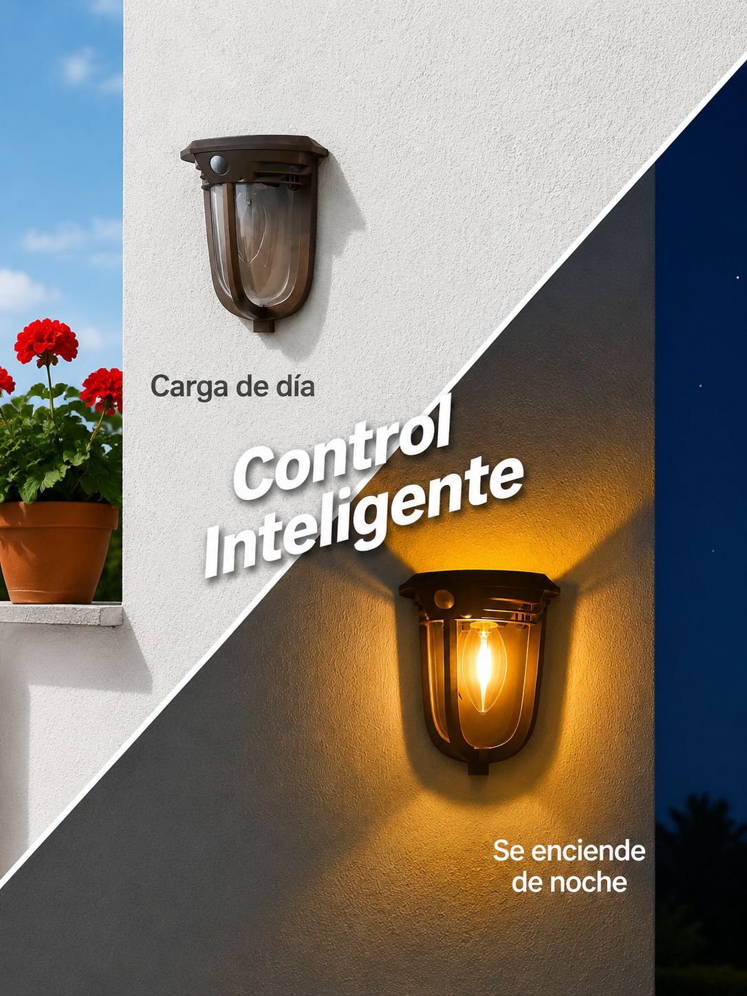 Nueva lámpara de pared solar para jardín
