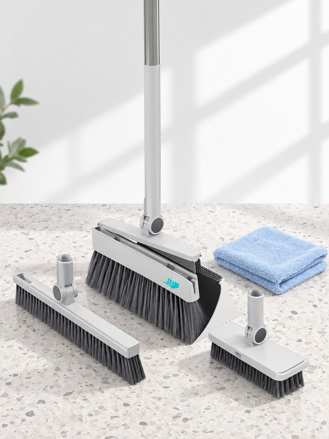 Household Cleaning Broom and Dustpan Combo